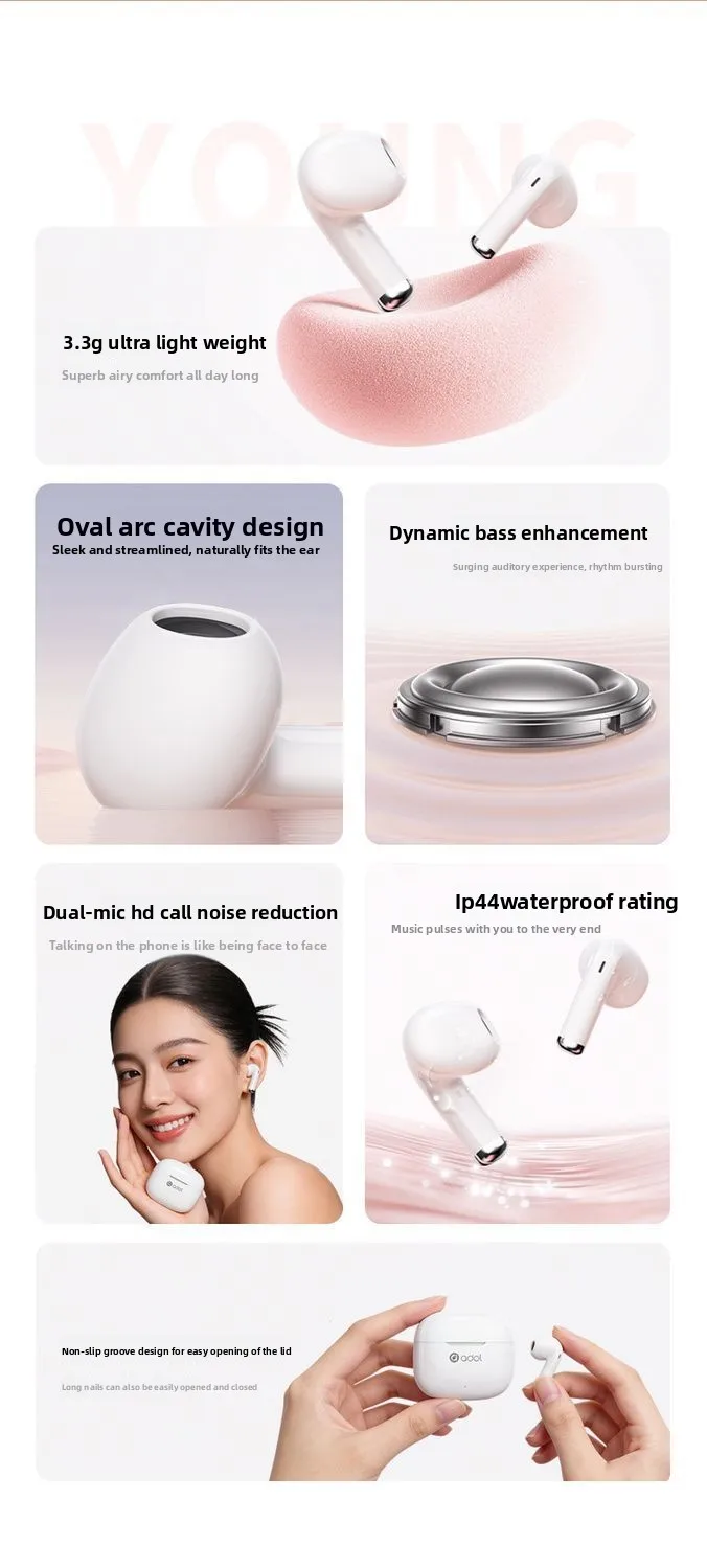 ASUS Bluetooth headset in-ear wireless high-quality game call noise reduction sports long battery life men and women B-11