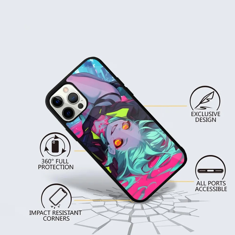 C-CyberpunkS Anime Rebecca Phone Case For iPhone 16,15,14,13,12,11,Plus,Pro,Max Mini Magsafe Magnetic Wireless Charging