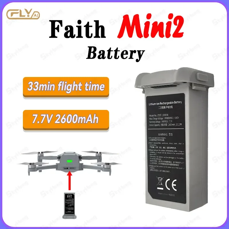 

CFLY Faith Mini2 Drone Battery 7.7V 2600mAh 33min Flight Time Battery For Faith Mini2 Original Battery Accessories Parts