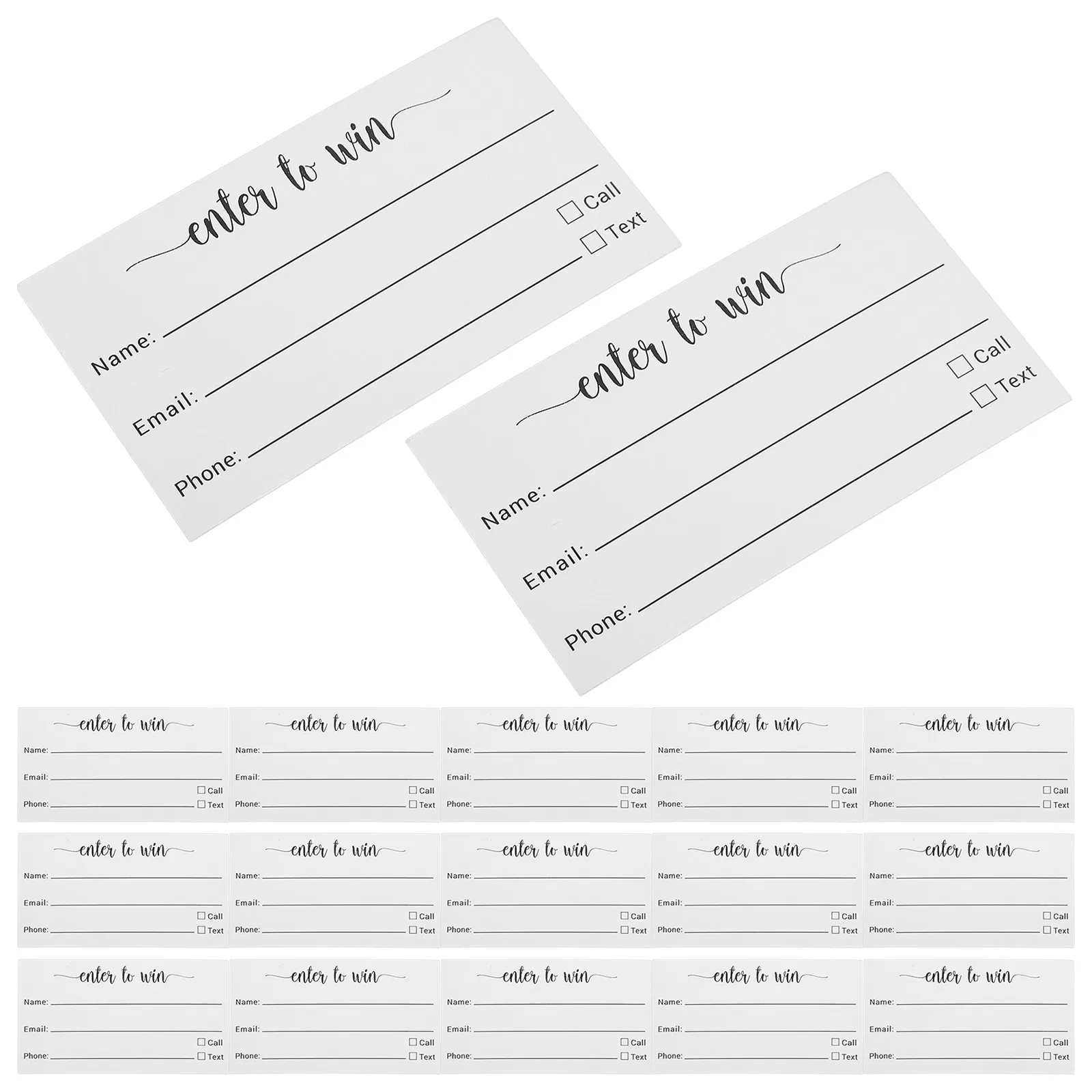 100Pcs Tickets Raffle Card Sheets Contests Fundraisers Festivals Trade Shows Voting Registration