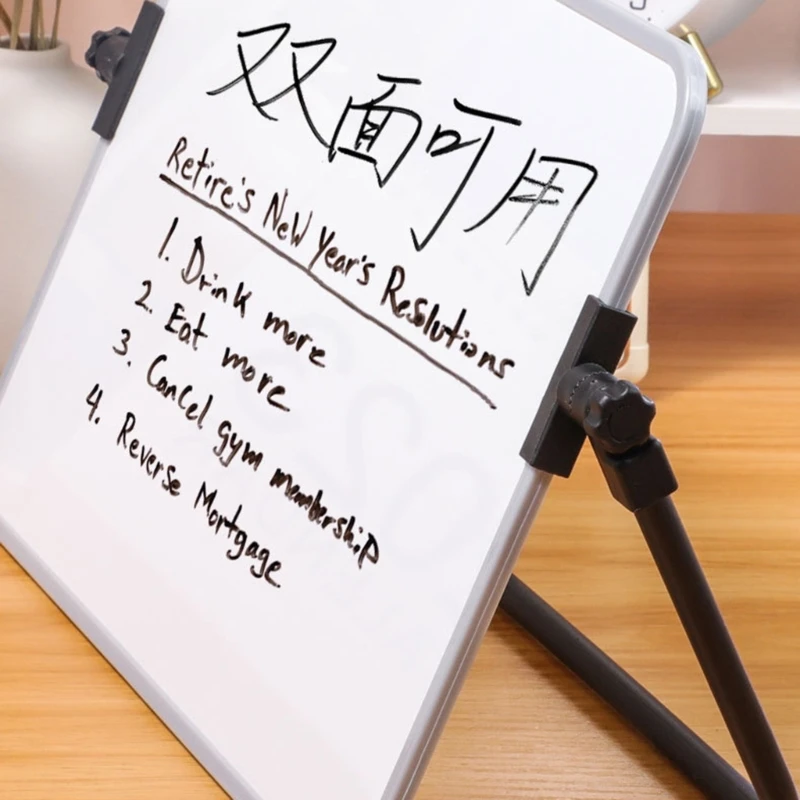 Mini 42x30cm Double-Sided Whiteboard for Kid Drawing, Reminder, Shopping List