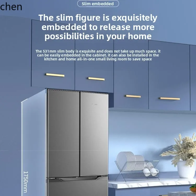 HT refrigerator air-cooled frost-free first-class energy-saving effect double door ultra-thin large-capacity electric embedded