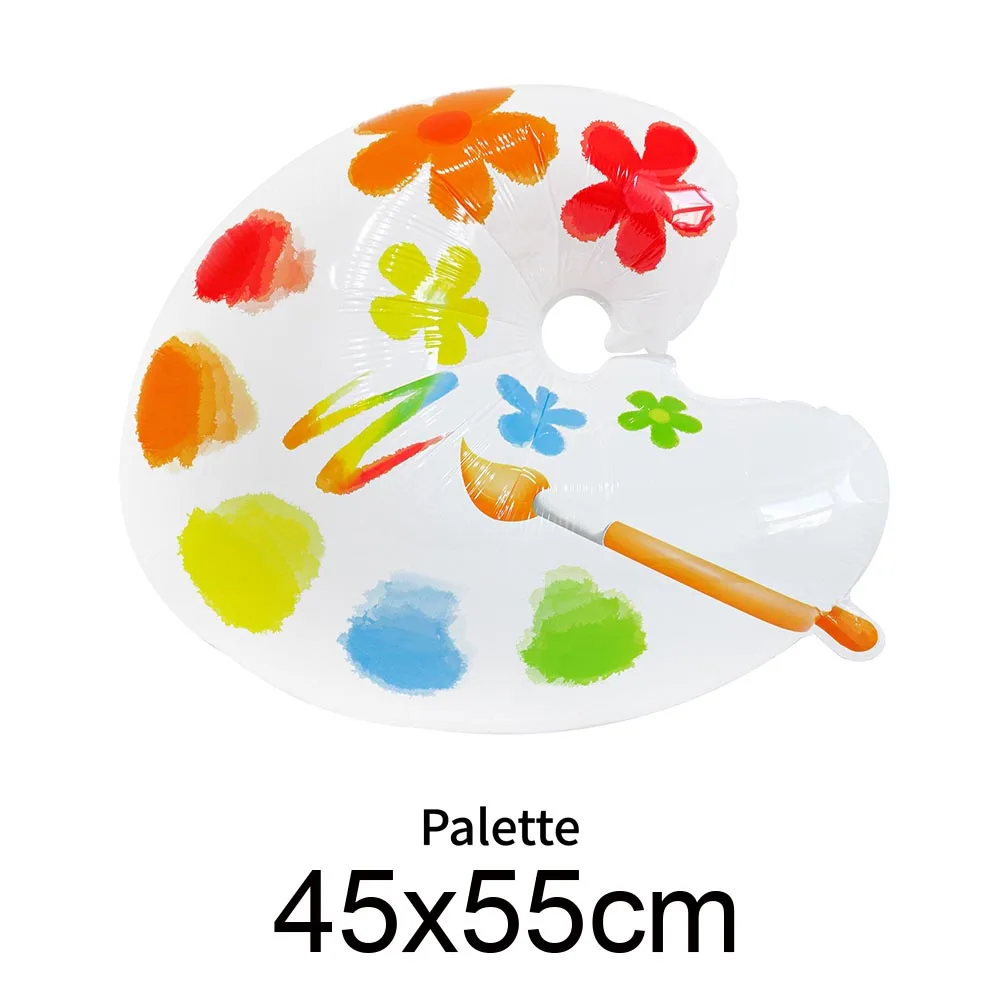 Palette Ballon Aluminium Film Ballon Kinder Malerei Kunst Party Dekoration Klassenzimmer Dekoration Pinsel Geburtstag Party – Detail 1