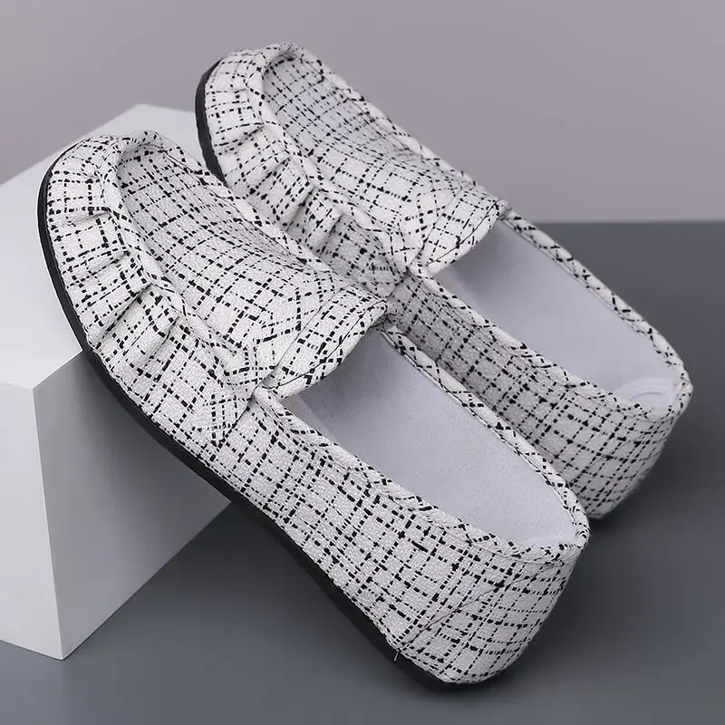 

Клетчатая повседневная обувь для мужчин, нескользящие дышащие рабочие кроссовки из некожи, модная обувь 2025 года в стиле ретро, легкая мужская походная обувь для взрослых