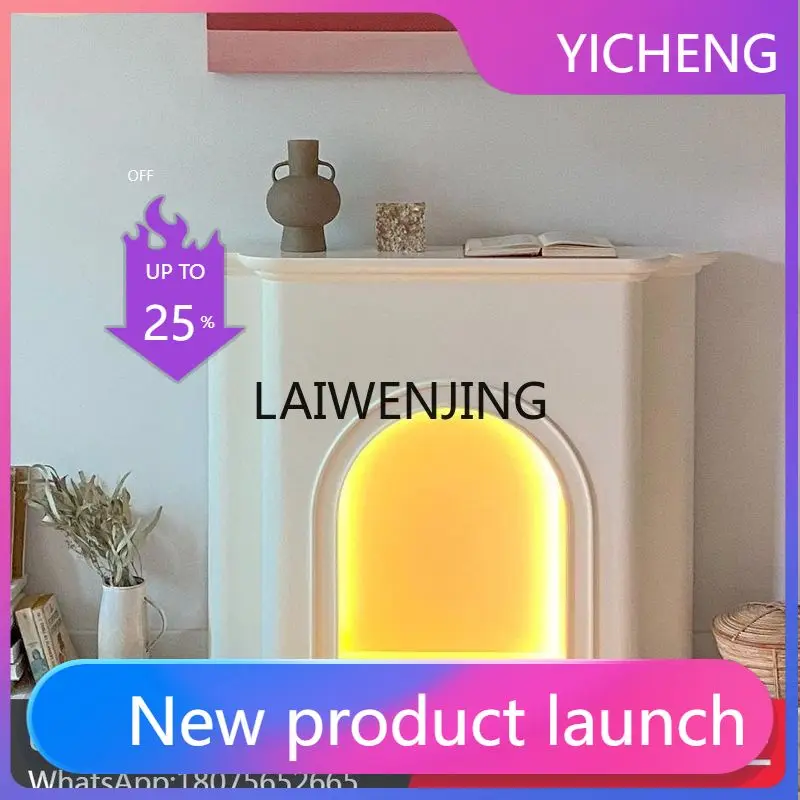 

LYY cream wind luminous Nordic white decorative cabinet photography living room simple wind porch cabinet