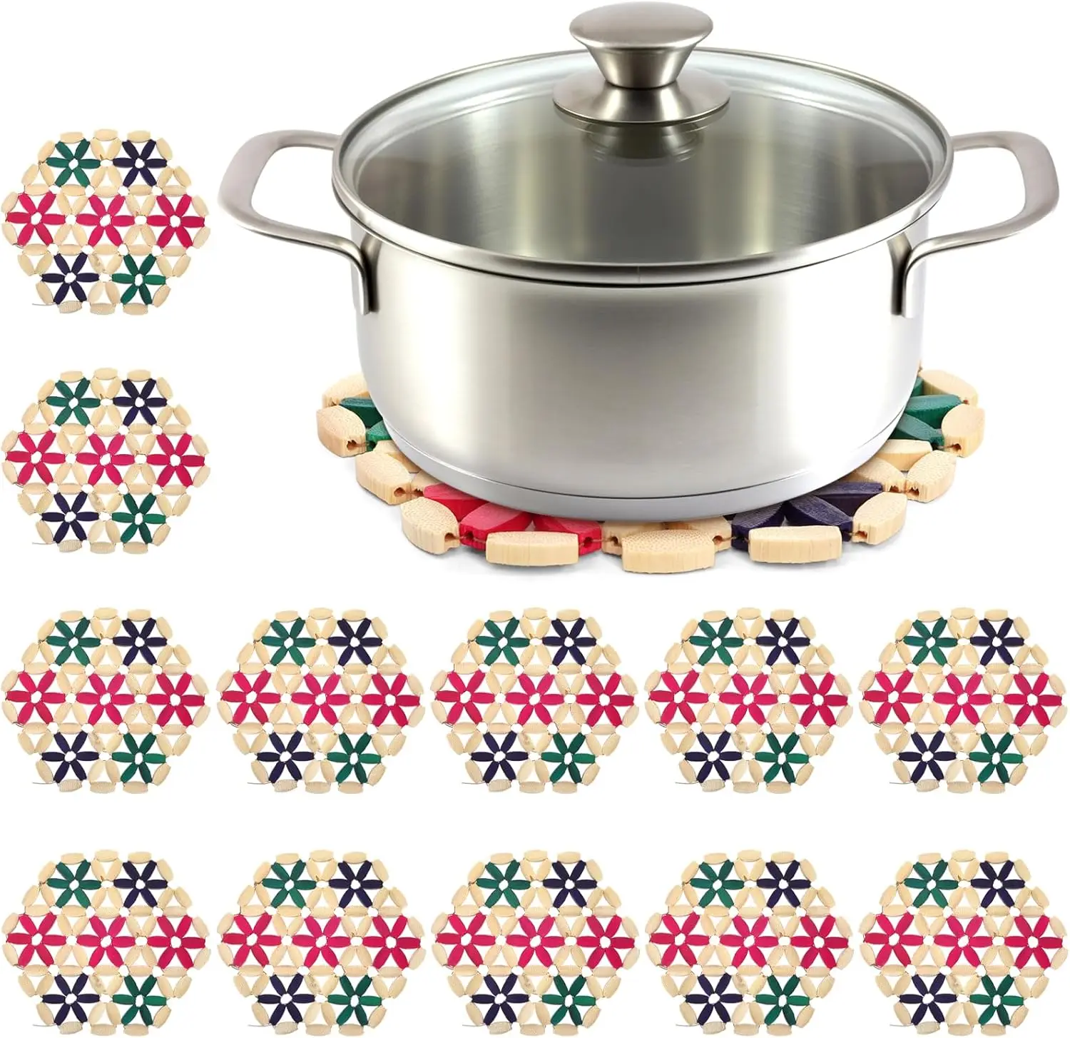 

1 шт. термостойкие полые деревянные подставки для чашек, креативные коврики для посуды, аксессуары для кухонного стола с изоляцией, нескользящие