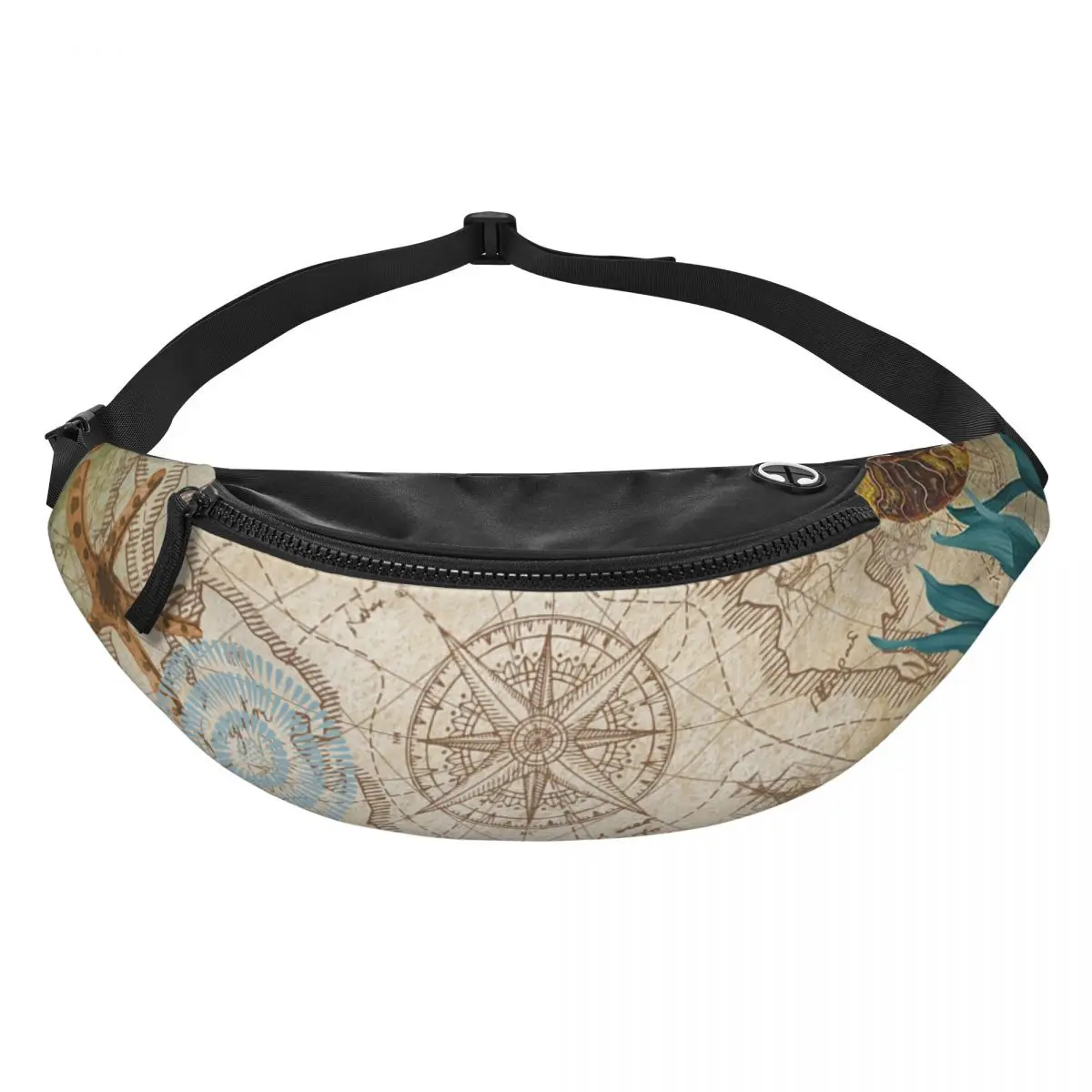 Custom Ocean Sea Turtle Fanny Pack Women Men Crossbody Waist Bag for Travel Hiking Phone Money Pouch