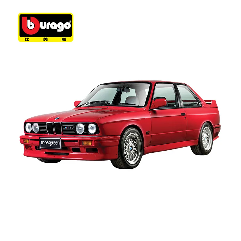 ブルーゴーン1:24スポーツカーモデル、m3 (e30) 、1988ヴィンテージ合金ダイキャストカーモデル、シミュレーションレース、プラットフォーム装飾、男の子のおもちゃギフト