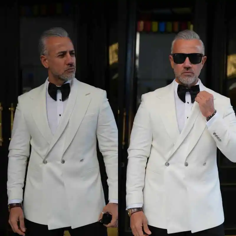 

Chic Men Suit Two Pieces Blazer Pant Notch Lapel Casual Business Occasion Commuter Suit Party Prom Wedding Customized