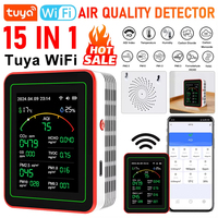 WiFi 15-in-1 Portable AQI PM0.3 PM1.0 PM2.5 PM10 Tester TFT Display Household CO CO2 TVOC HCHO Tester APP Control CO2 Detector