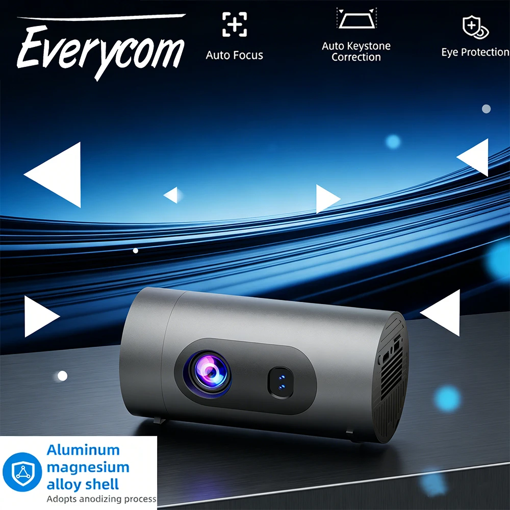 

Everycom Q8 Projector Android 13 Portable HDR10 Full 4K HD 1080P WIFI Auto Focus Mini Outdoor Media Video Player Smart Beamer