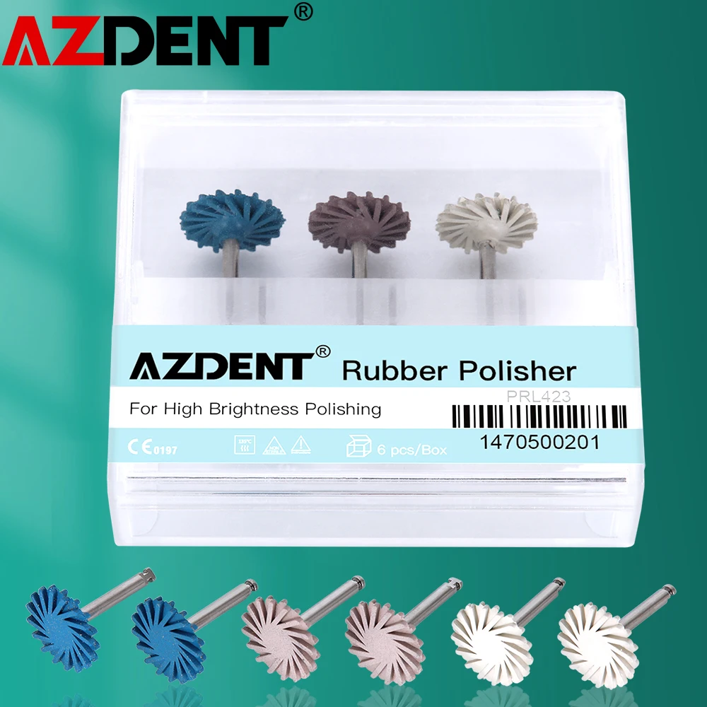 AZDENT 6pcs/Set Dental Composite Resin Wheel High Efficiency for Dentists Teeth Care Tools Whitening Diamond System Polish