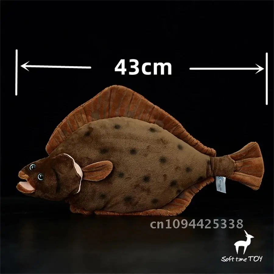 Flatfish عالية الدقة لطيف المفلطح بلوشي Plaice ألعاب من القطيفة نابض بالحياة الحيوانات محاكاة محشوة دمية كاواي لعبة هدايا الاطفال