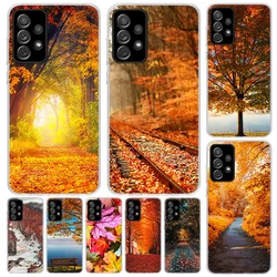 Leaves Maple Fall Autumn Phone Case For Samsung Galaxy A15 A14 A54 A13 A53 A12 A52S A55 A22 A23 A24 A32 A33 A34 A25 A35 A03S A04