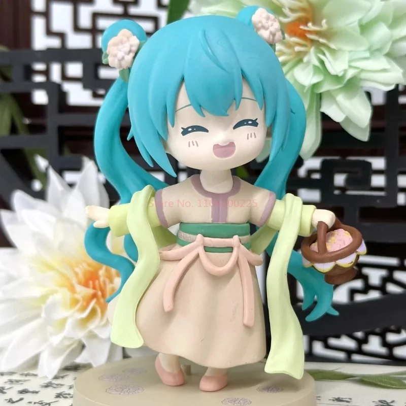 

In Stock 2025 Anime Figures Hatsune Miku Animation Game Blind Box Toys Hanfu Chinese Traditional Cloth Q-Version Action Model
