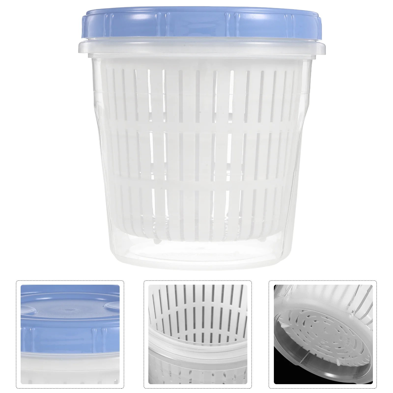

1pcs Kimchi Jar With Strainer Airtight Pickle Container For Vegetable Fermentation Food Storage Bpa Free Plastic Container