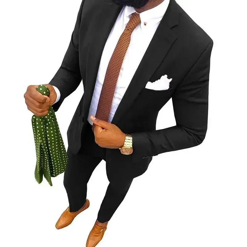 

Men's Formal Tuxedo Suit Notched Lapel 2-Piece Blazer And Pants Set for Wedding Business Evening Party