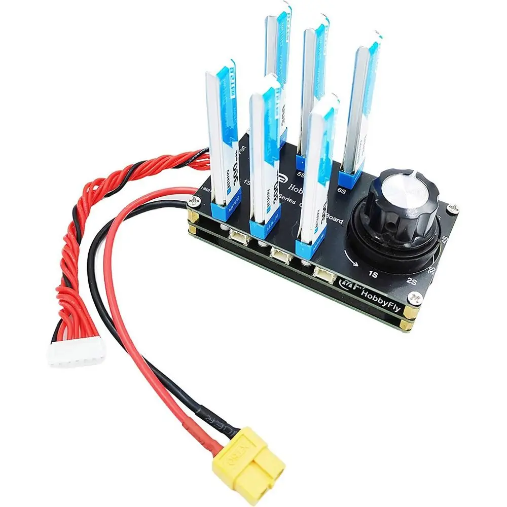 

1S LIPO Балансовая зарядная плата XT60 Входная пластиковая балансировочная плата 6-портовая для PH2.0 BT2.0/GNB27 1S FPV Tinywhoop