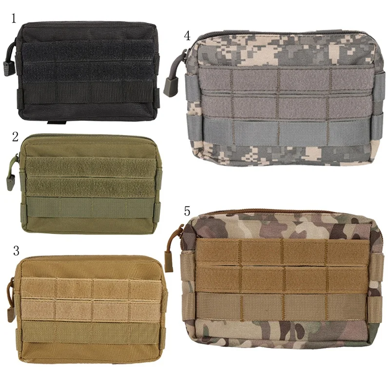 Hunting Pouch 600D Nylon Airsoft Tactical Militarie MOLLE Small Utility Waist Pouch EDC Bag Waterproof Field Sundries Bag