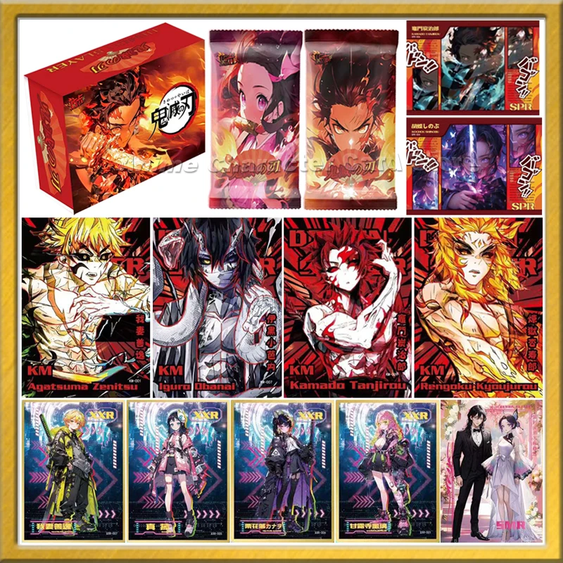 

Demon Slayer Card Anime Kamado Tanjirou Nezuko Peripheral Rare SCG SMR Collection Cards Flash Toys Children Christmas Gifts