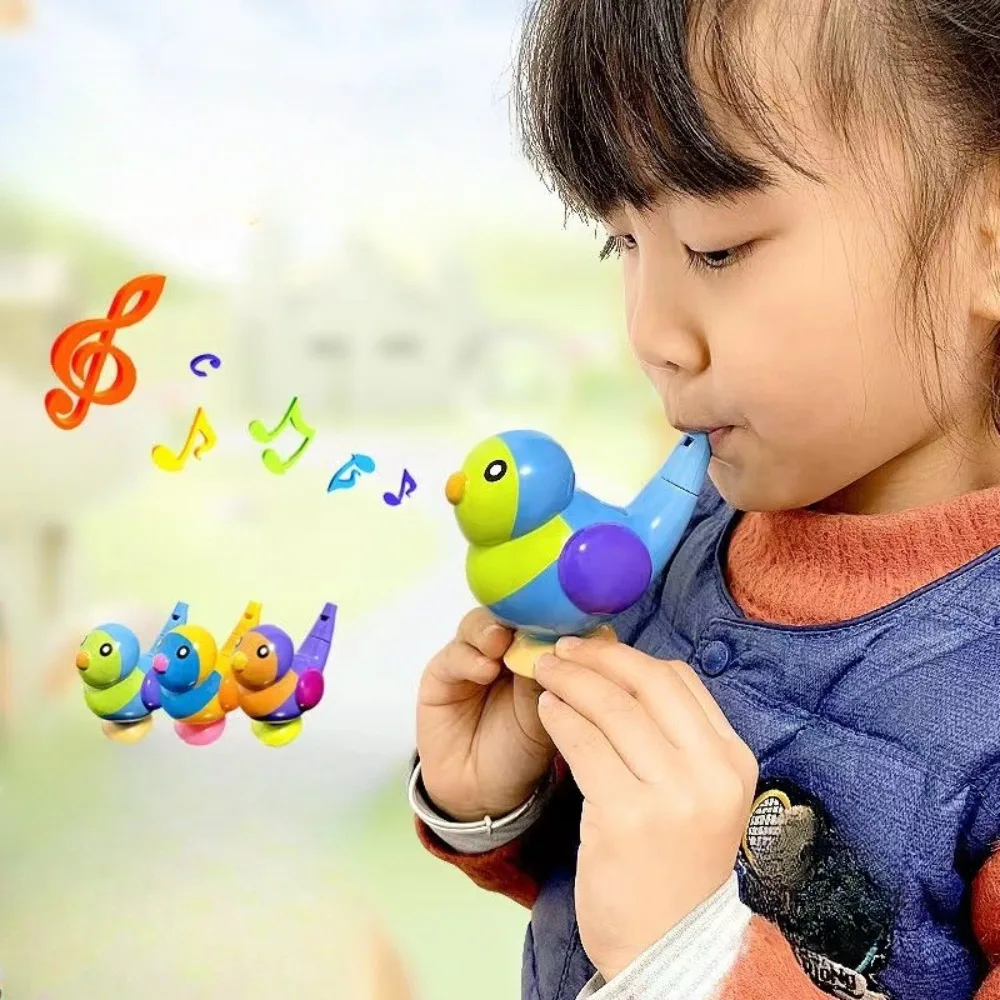 Coloured Drawing Water Bird Whistle Bathtime Musical Toy for Kid Early Learning Educational Children Gift Toy Musical Instrument