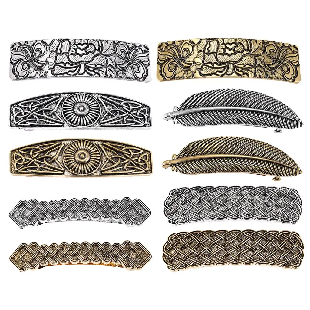 Knot Hair Clip Engraved Patterns Metal Hair Barrettes Hair Accessories Styling Gifts for Women