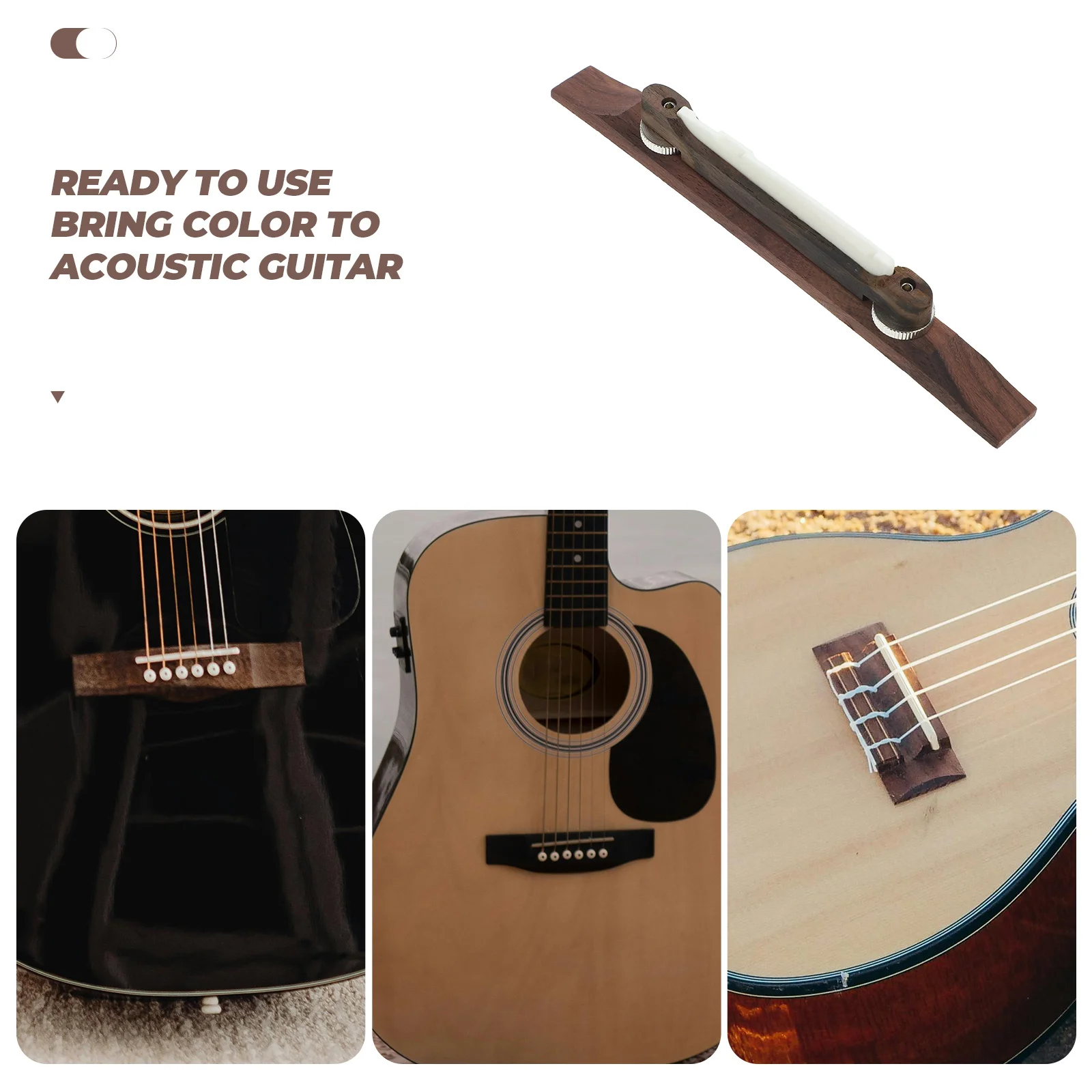 

Guitar Repair Kit Bridge Tailpiece Saddle Acoustic Mandolin Jazz String Parts Bone