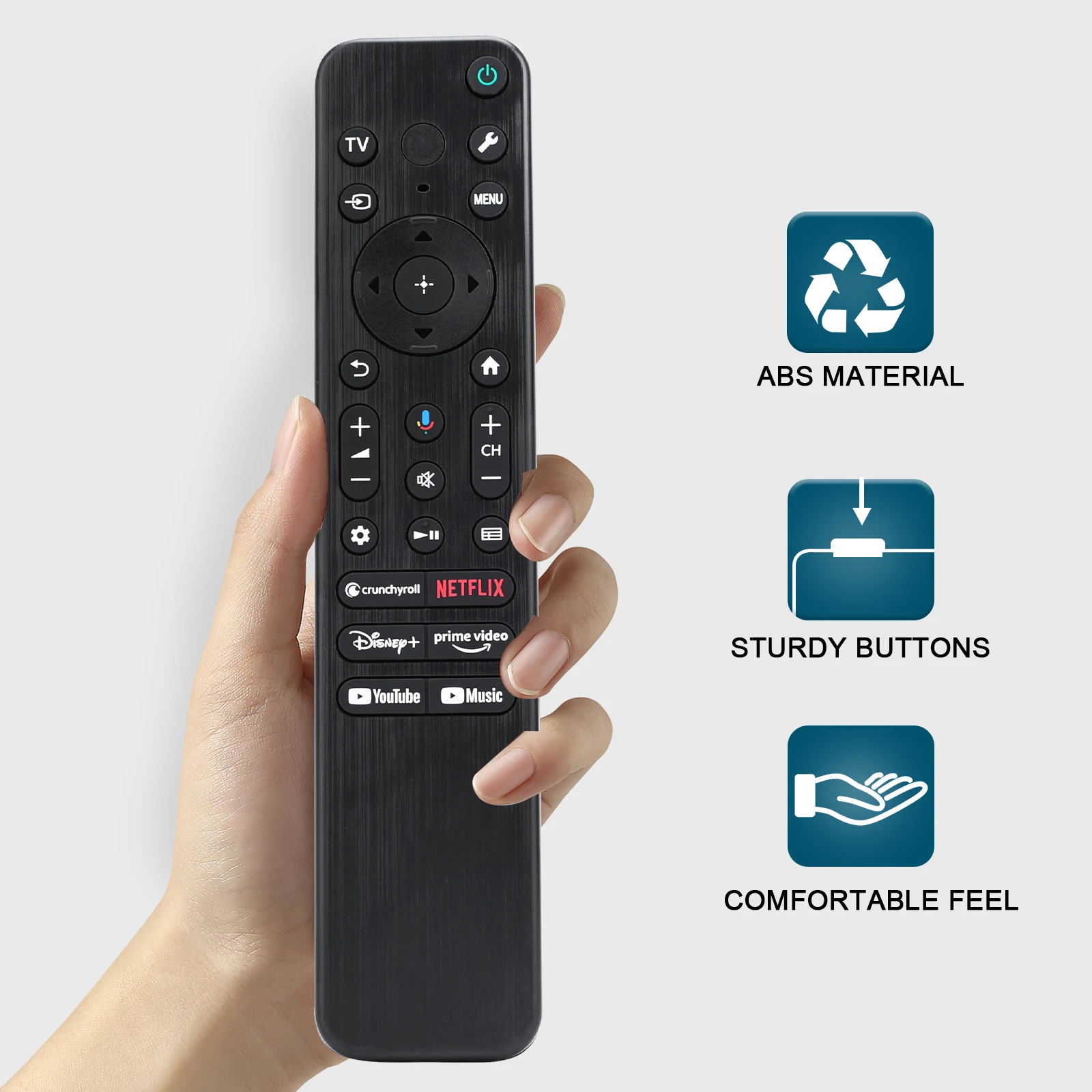 Télécommande de remplacement vocale Rmf-Tx910U pour Sony avec touches rétroéclairées, pour téléviseurs de 2023 et 2024,Sony Bravia Xr/Kd/Xr S Télécommande de remplacement vocale Rmf-Tx910U pour Sony avec touches rétroéclairées, pour téléviseurs de 2023 et 2024,Sony Bravia Xr/Kd/Xr S