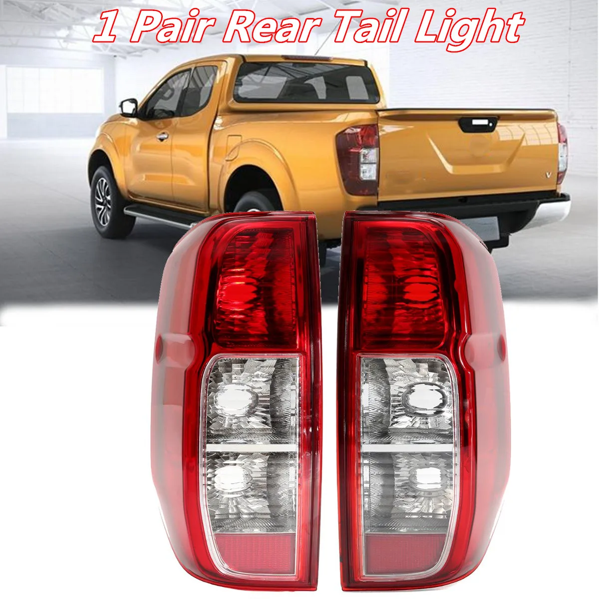 Left&Right Car Rear Tail Light Rever Lights  Reversing Lights ABS For Nissan NAVARA D40 2005-2015