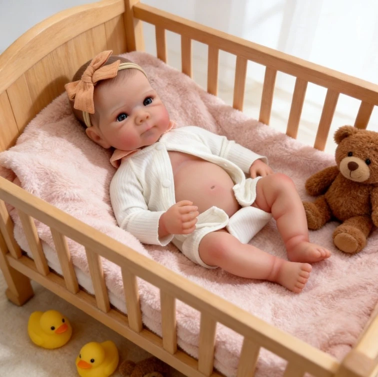 

Кукла NPK 18 дюймов, виниловая, реалистичная, как живая, с многослойной росписью, 3D-эффектом кожи и ручной росписью волос.