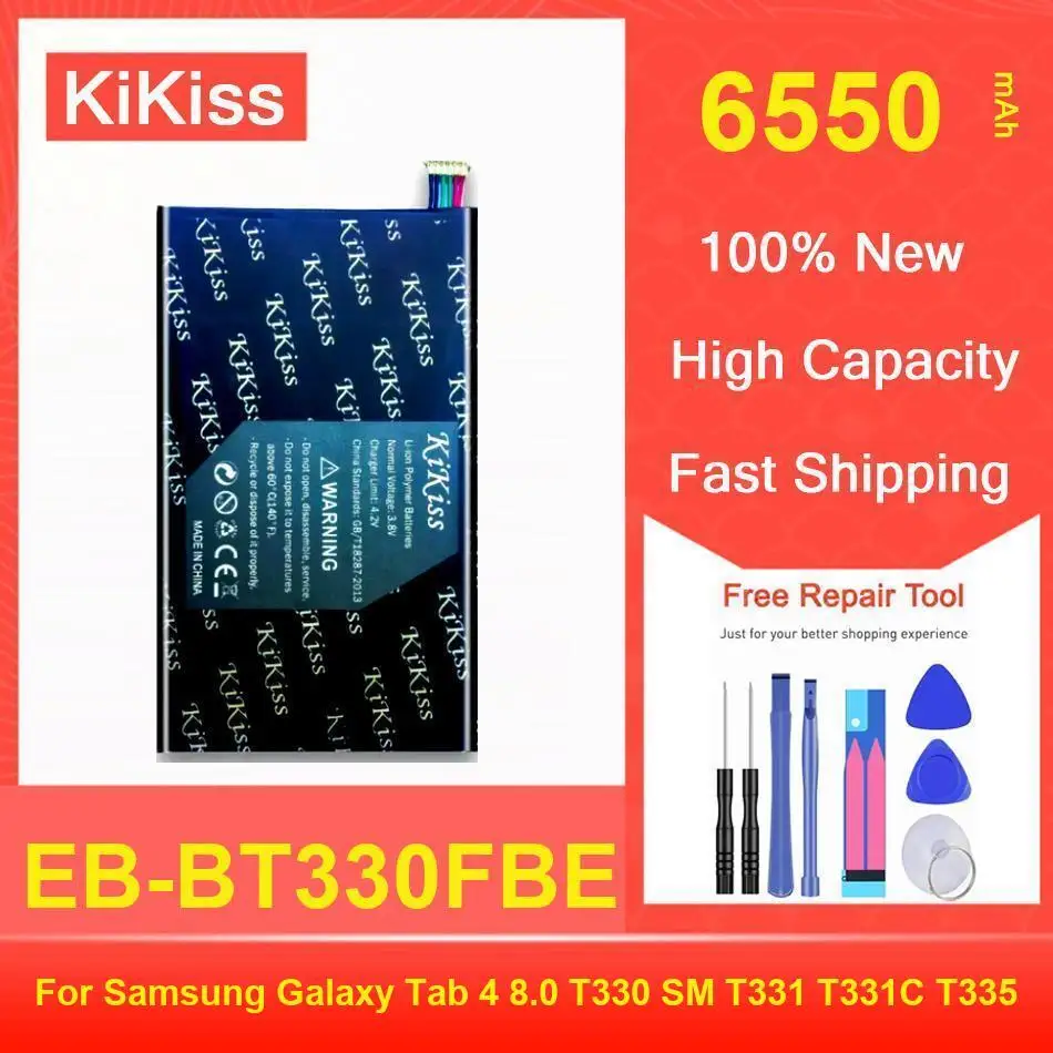 

Tablet Battery EB-BT330FBE 6550Mah For Samsung GALAXY Tab 4 8.0 T330 SM T331 T331C T335 + Track NO.