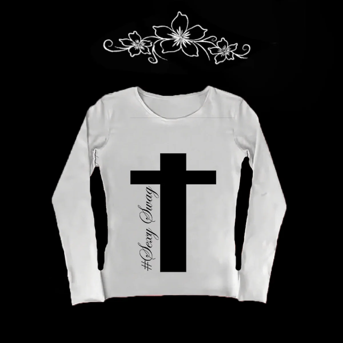 

Y2k Style Printing Slim Long-sleeve T-shirt Streetwear Gothic Women Fit Long-sleeve Tees Harajuku Retro Tops 2000s Autumn Winter