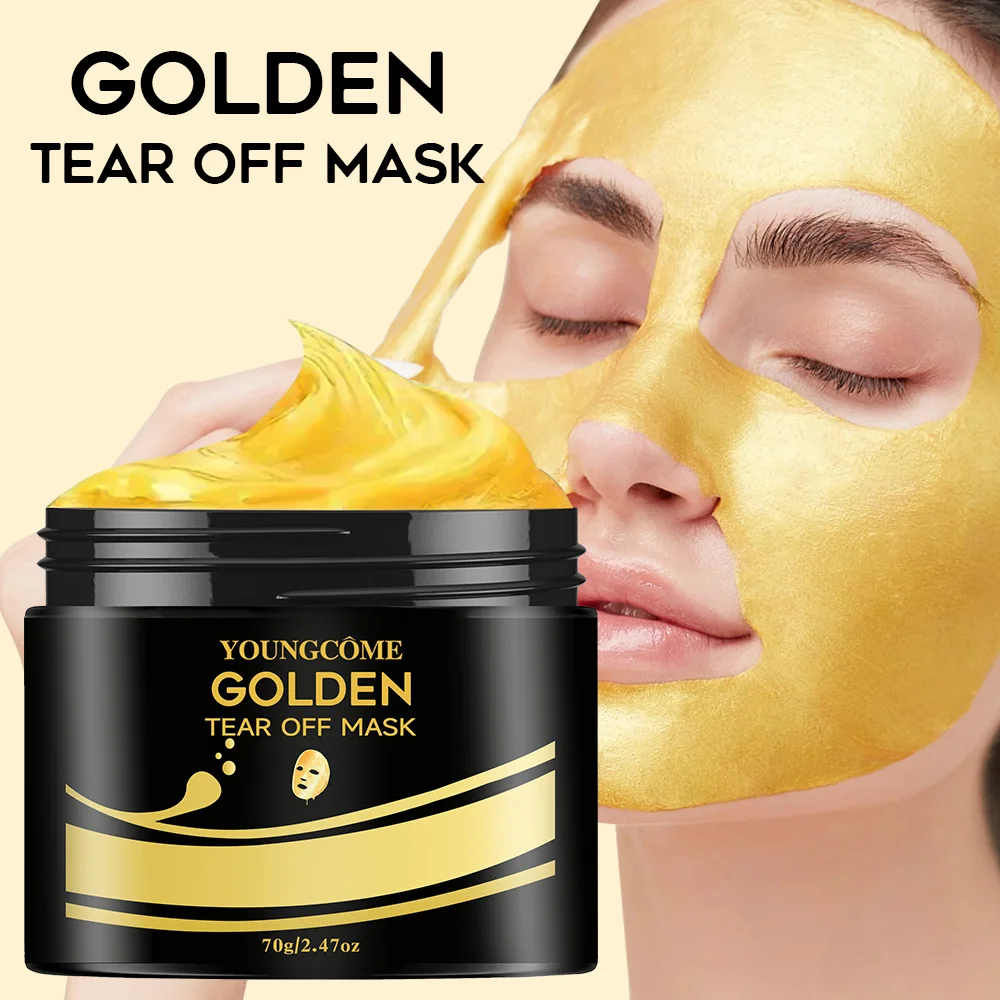 

24K Gold Tear Off Mask Deep Cleansing Remove Blackheads Firming Skin Oil-Control Whitening Skin Care Moisturizing Masks
