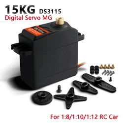 1X spedizione gratuita Originale della fabbrica di Alta Coppia Servo 15kg DS3115 Servo Metal gear servo Per rc auto barca aereo