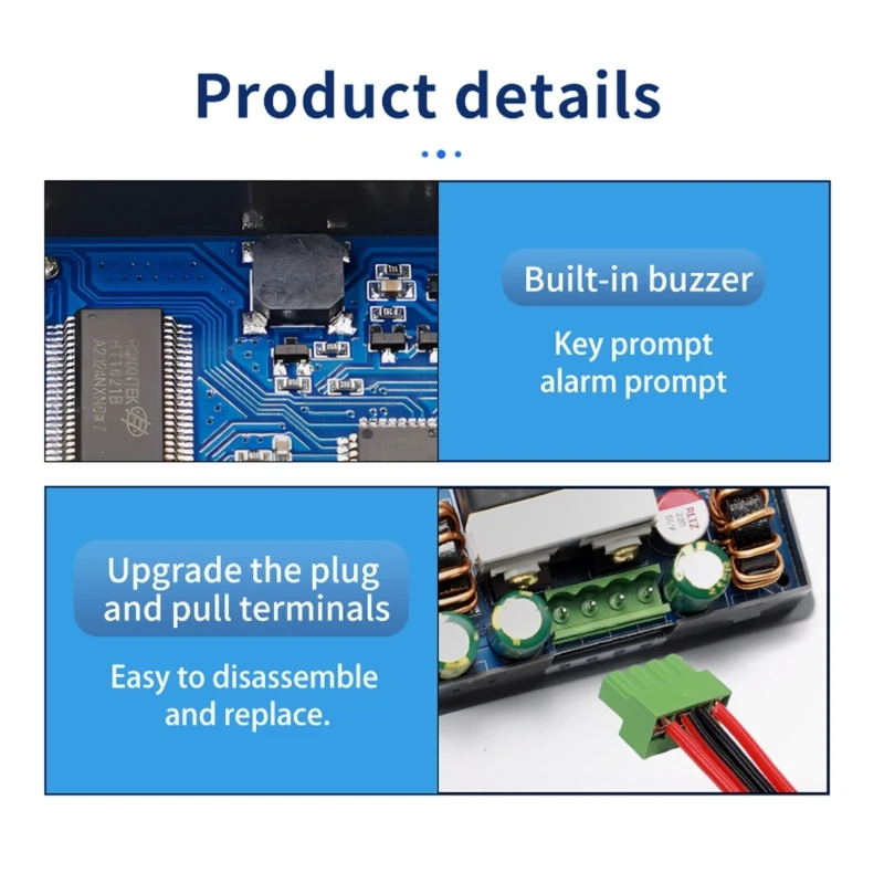 Step Down 6A/120W modul konversi daya Step Down langsung Input 6-36v Output 0-36v dengan Display Digital LED