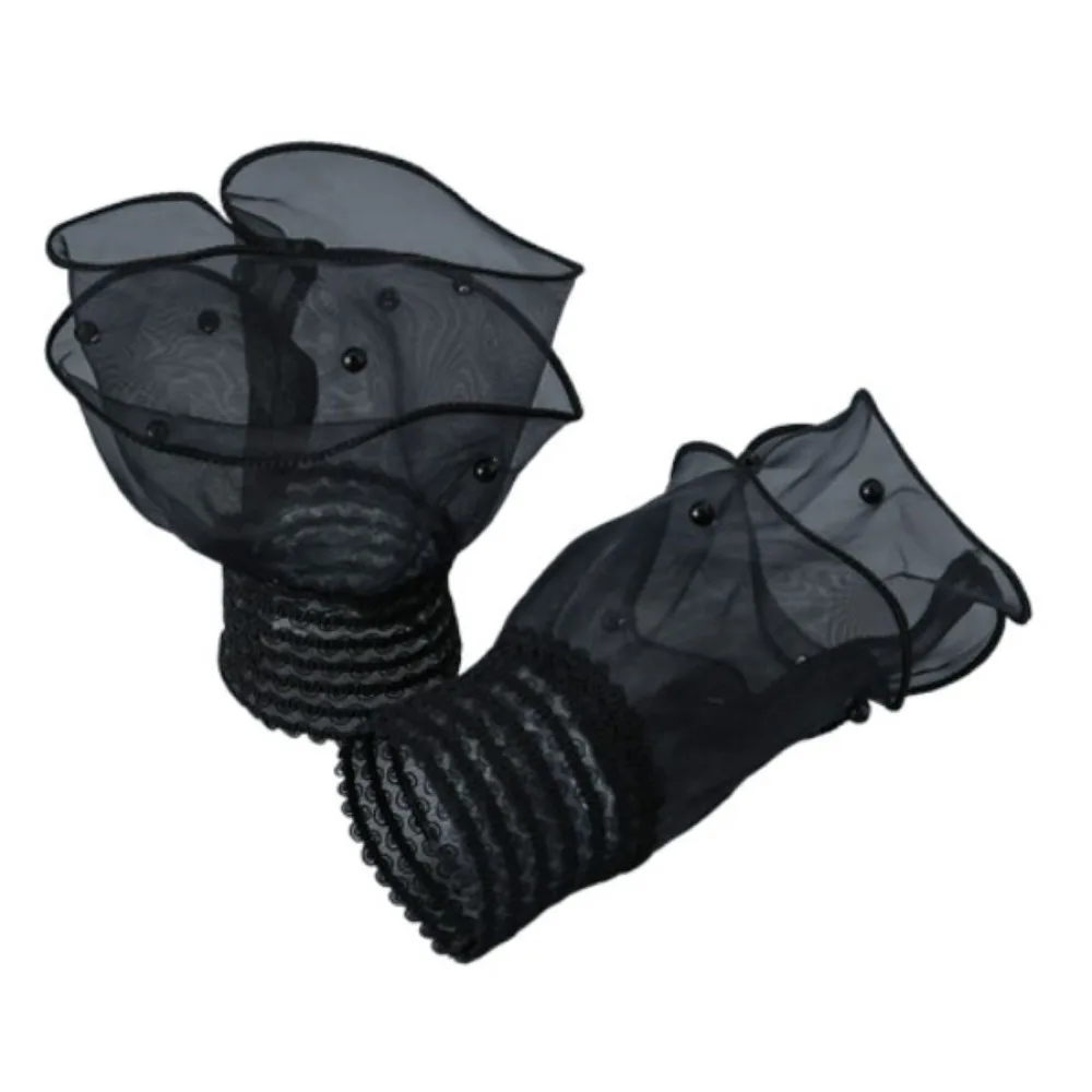 

Декоративные двойные рукавные манжеты с имитацией плиссировки, съемные кружевные манжеты-рукава, эластичные универсальные манжеты для декора и фотосессий