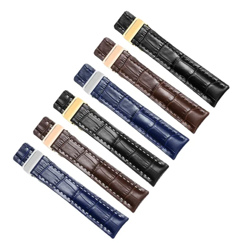 Genuine Leather Watch Strap for Breitling Super Ocean Avengers Waterproof Sweat-Proof Soft Comfortable Watch Band Men 22 24mm