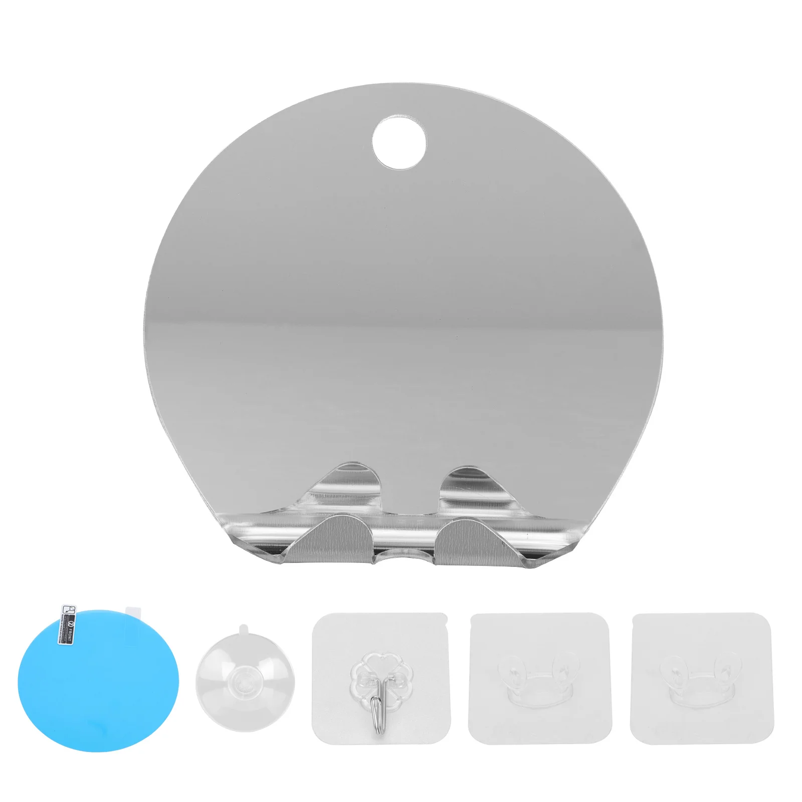 1세트 안티포그 거울 프리미엄 소재 내구성이 뛰어난 오래 지속되는 욕실 메이크업 깨지지 않는 실용적인 안티포그 거울