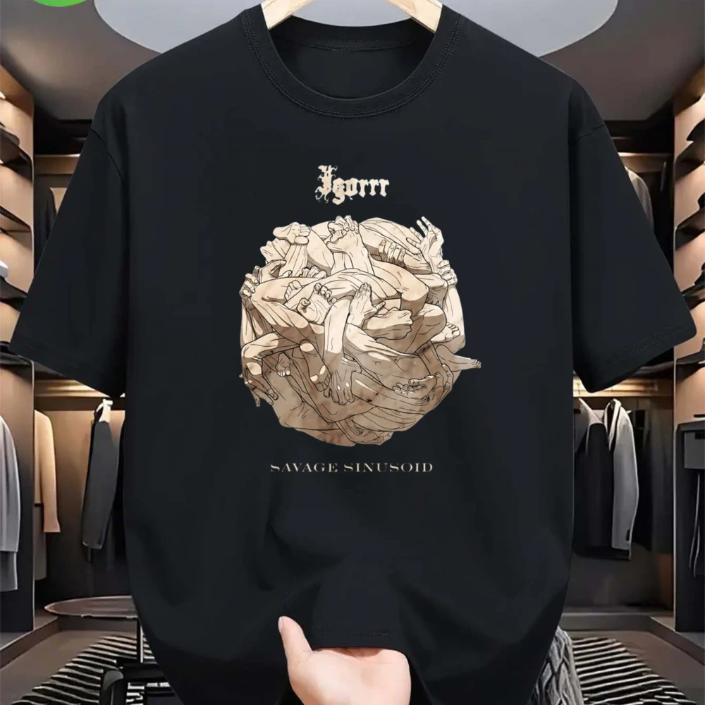 Igorrr Offizielles Unisex-Metall-T-Shirt mit ikonischem Savage Sinusoid Album-Art-Print, Grafik-T-Shirt, Machine Music Merch für Konzerte – Detail 6