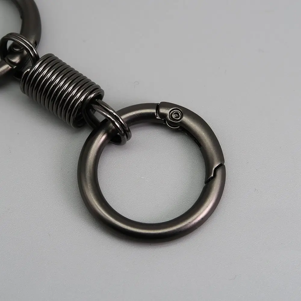 Metal Key Ring Creative Split Ring Double Ring Key Pendant Anti-lost Couple Metal Keychain Ring