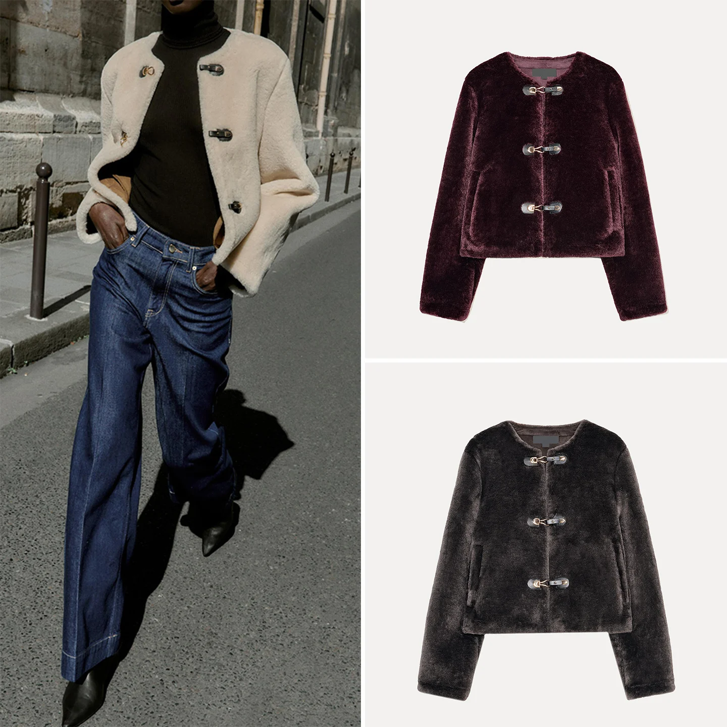 

Faionable Double-Sided Jaet Women's Sle Rope Bule Coat Autumn 2025 Commute Sle Long Sve Ladies Outerwear