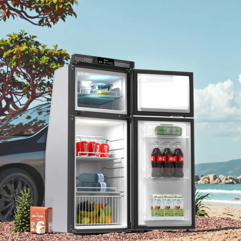 

Small Medium Sized RV Suitable 96L Caravan Refrigerator Camper 12v Fridge for Van Conversions