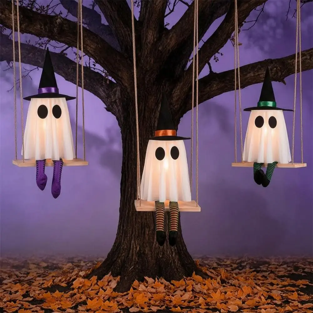 halloween-scene-props-halloween-hanging-swinging-ghost-decoration-spooky-light-up-witch-hat-ghost-outdoor-yard-patio-garden