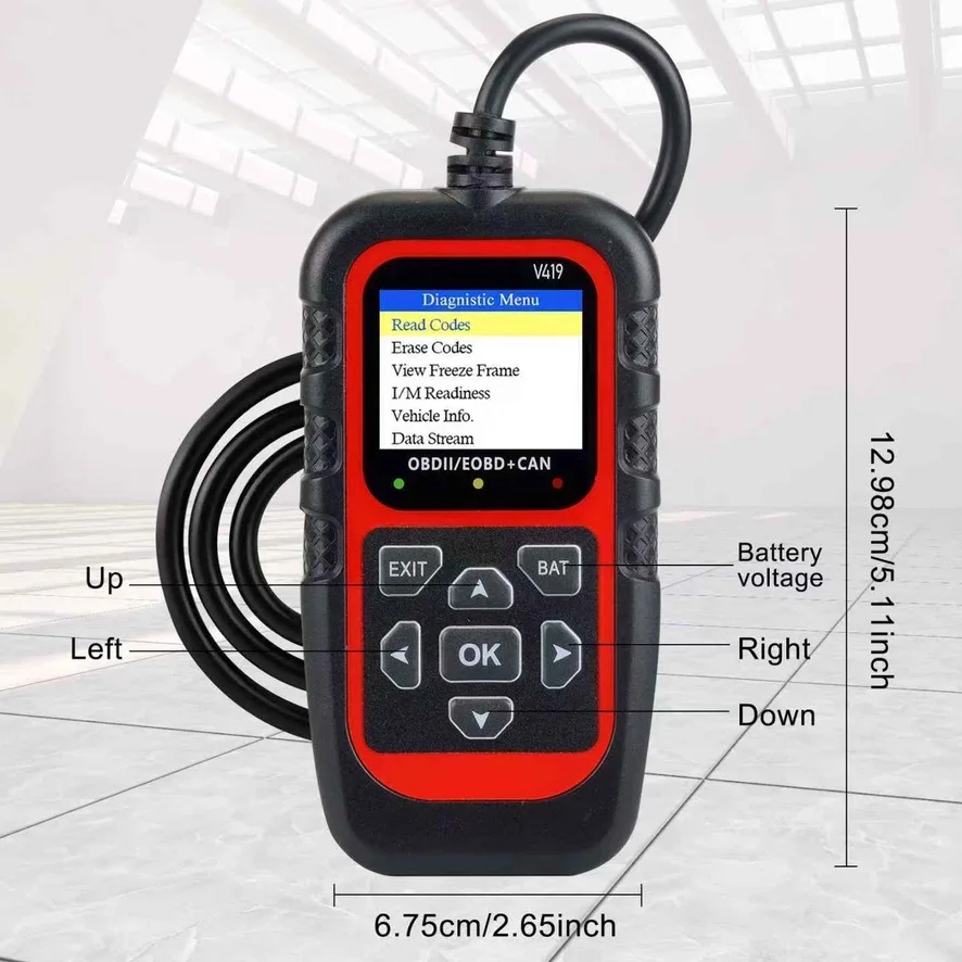 V419scanner Car Diagnostic Tool Automotive OBD2 Scanner Check Engine Code Reader