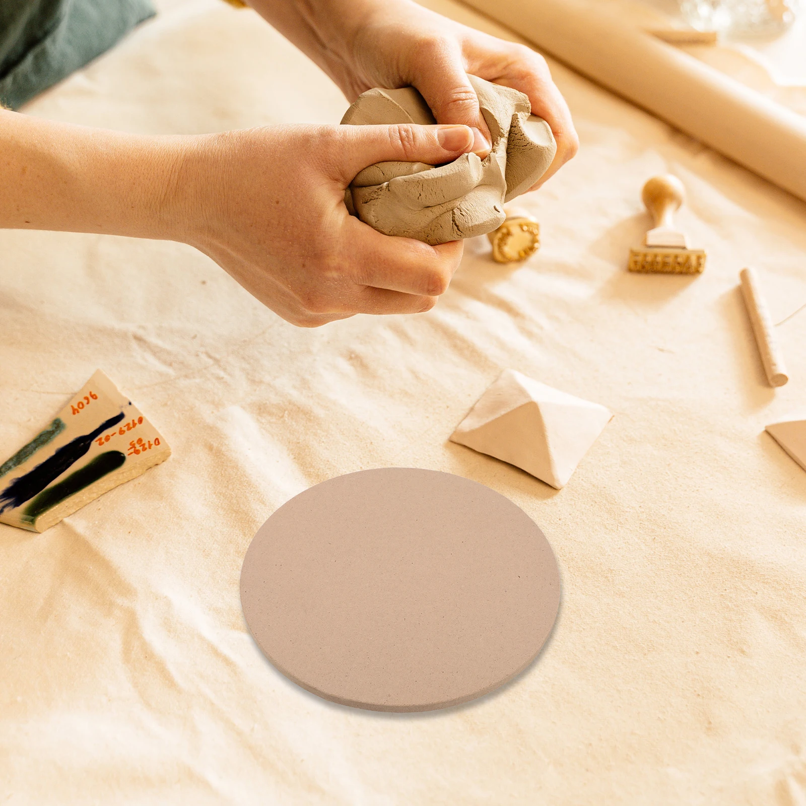 

High Density Drying Board Portable Pottery Ceramics Clay Tools Roller Machine Wheel Round Universal Bat Trimming Sculpting Bats