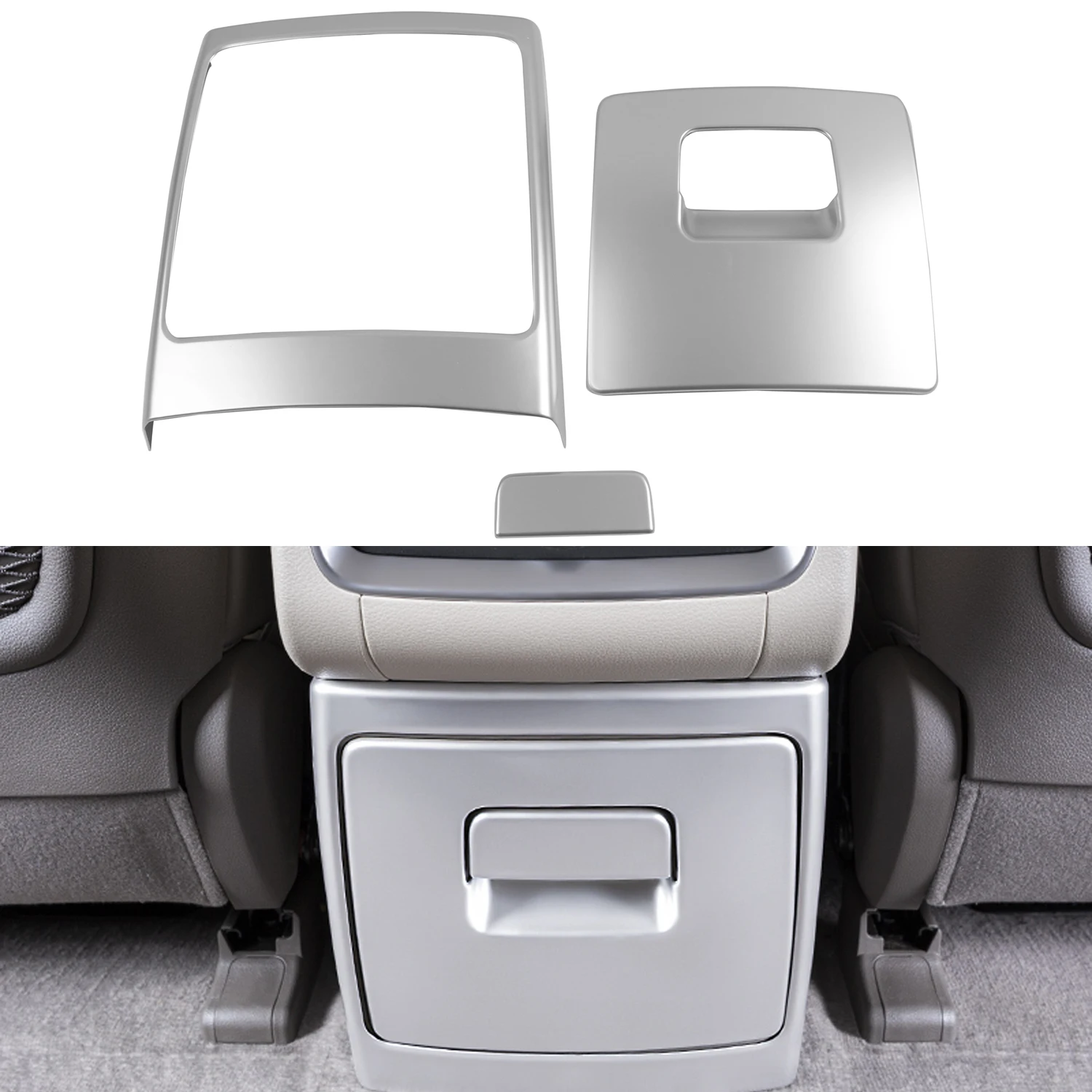 LHD! RHD! For Kia Carnival KA4 2021 2022 2023 Car Accessories ABS Plastic Rear Side AC Vent Outlet Cover Trim 3pcs