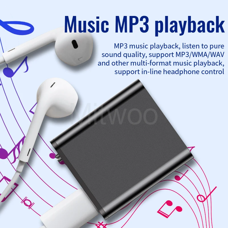 مسجل صوت صغير محمول ذكي صوت نشط تسجيل الصوت مسجل صوت HD الحد من الضوضاء مشغل Mp3 المغناطيس OTG