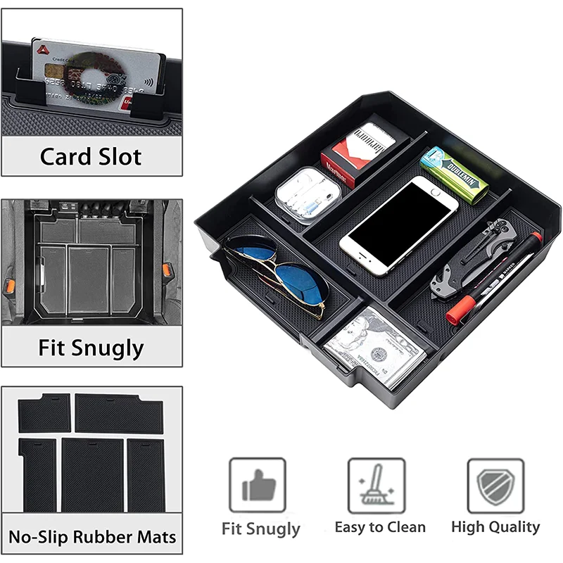 For Toyota Tundra 2022 2023 2024 2025 Sequoia Central Armrest Storage Box Secondary Storage Center Console Organizer Accessories