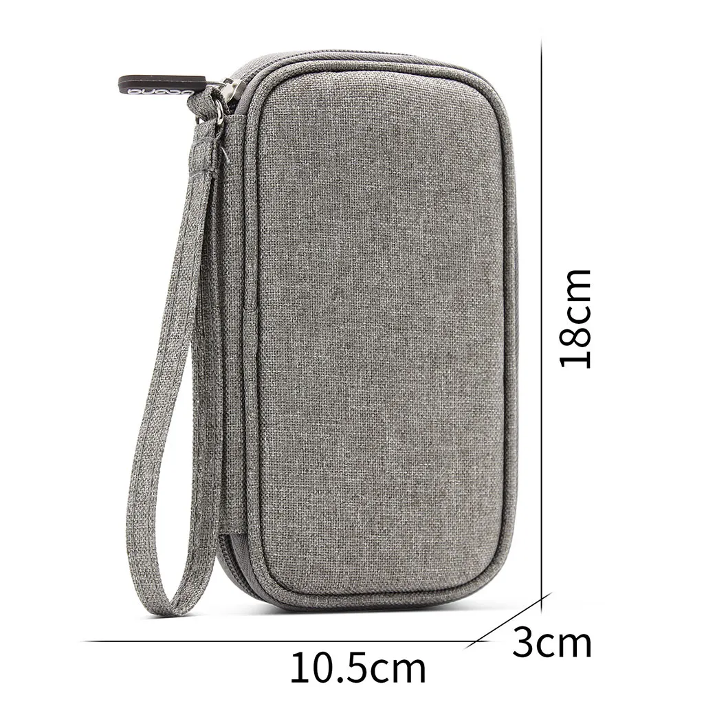 Oxford Carrying Bag for USB Flash Disk U Drive Cords Cables U Shield SD Card Organizer Bag