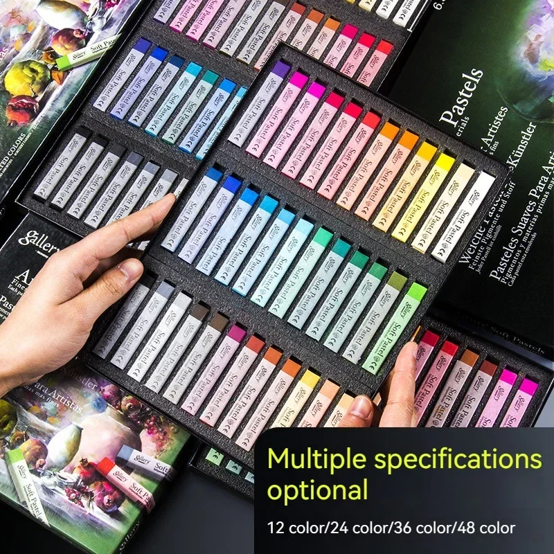 Mungyo Gallery Soft Pastel Squares Chalk 24/36/48/72 Colors for Art Painting Drawing Blending Oil Crayons Pastels Art Supplies